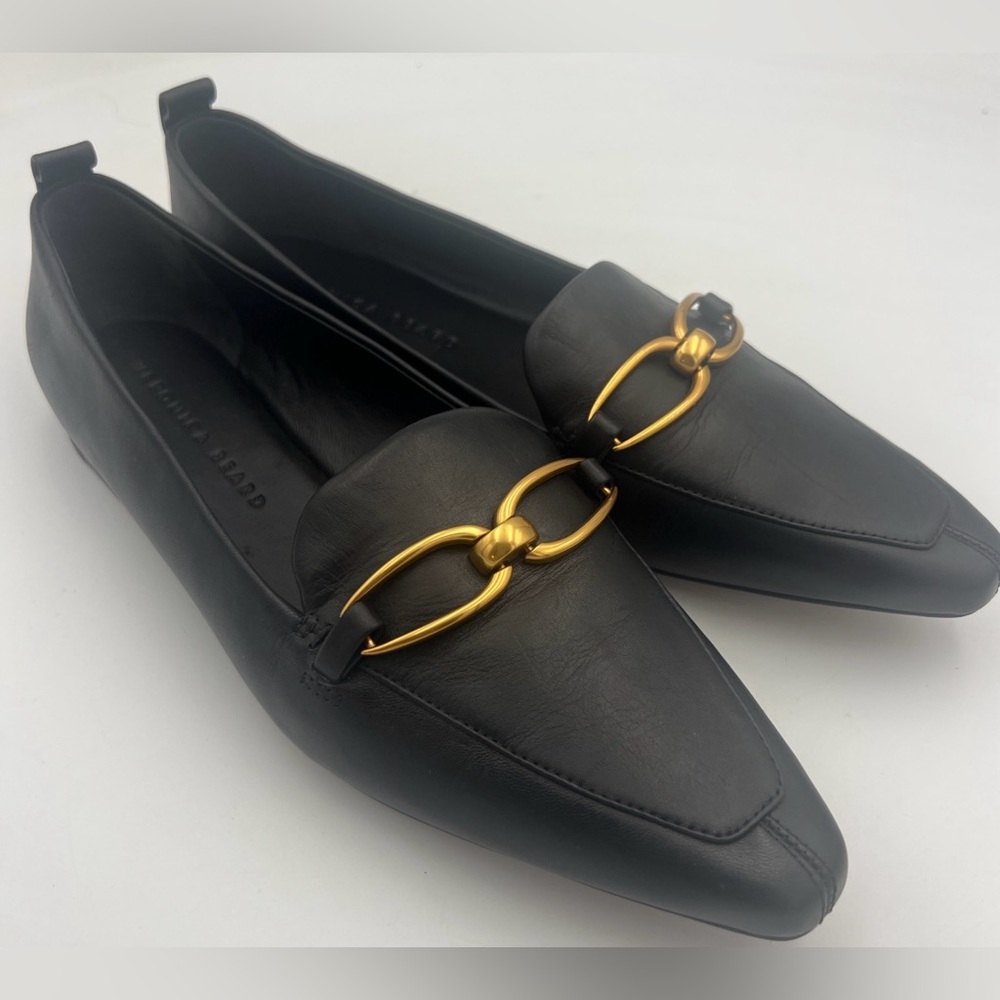 Veronica Beard Champlain Chain All Leather Loafers Black Women’s Size 8M NEW